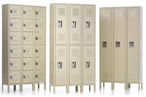 Row of storage lockers
